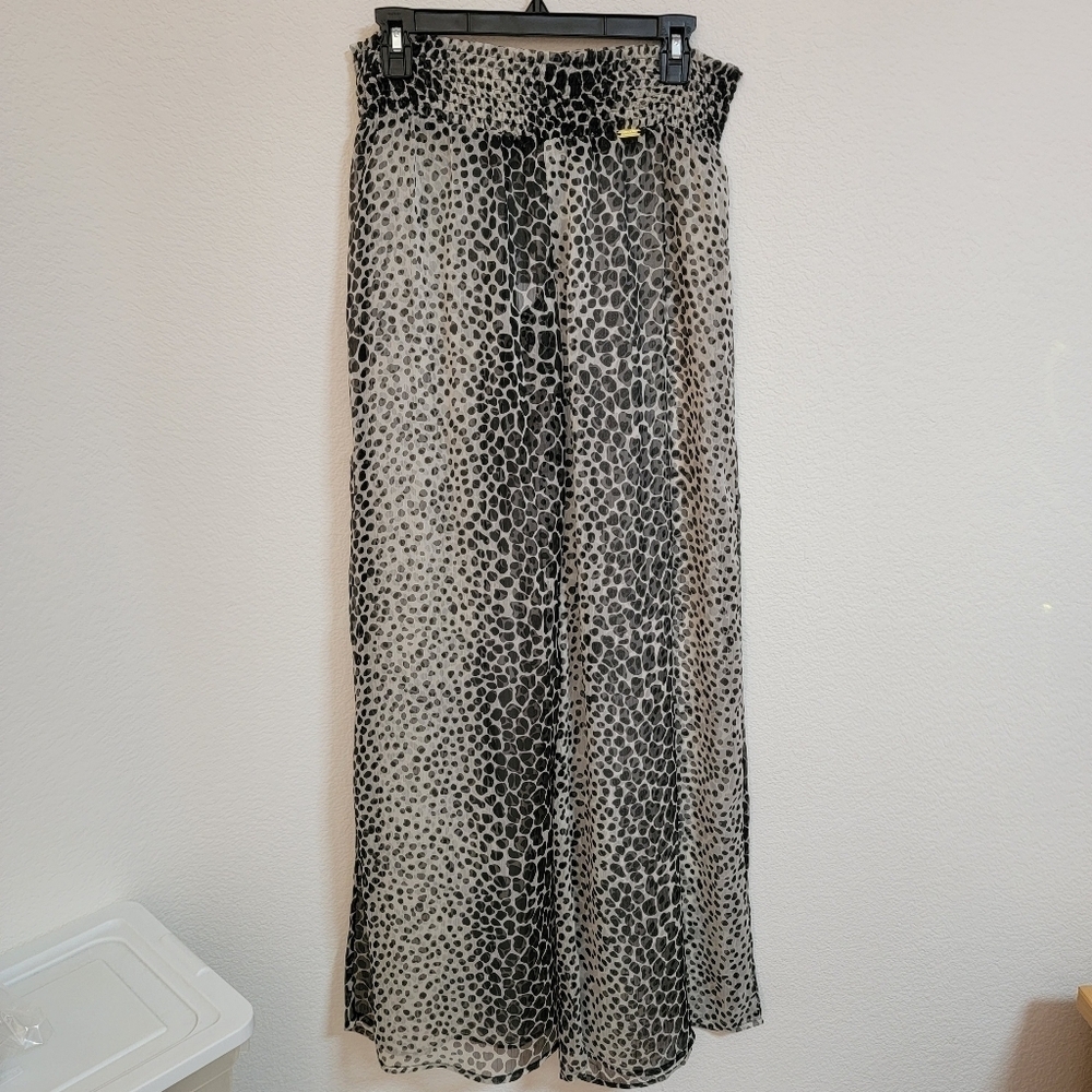 NWT Beach Bunny Girl On Fire Animal Print Sheer Pants